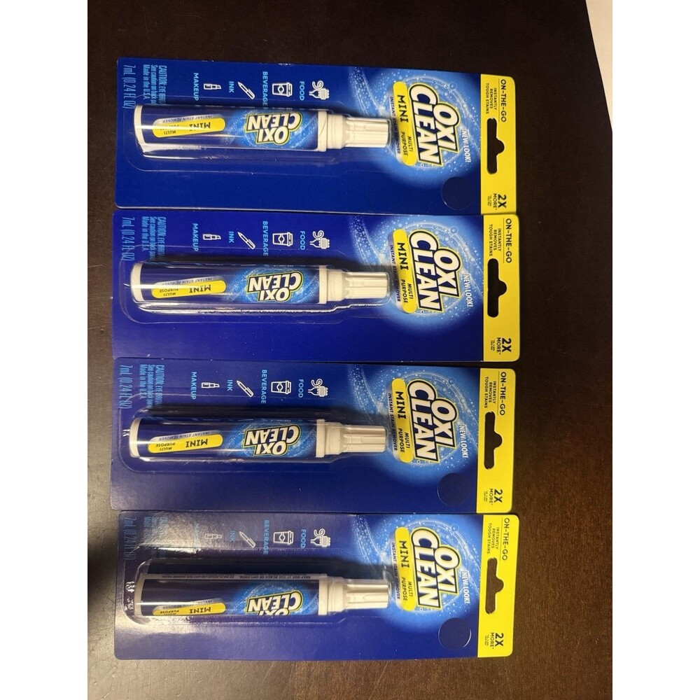 Oxi Clean Mini On The Go Stain Remover Cleaning Pen 0.24oz Lot of 4